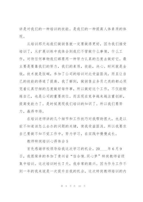 教师特岗培训心得体会5篇.docx