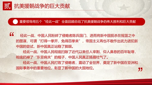 中国人民站起来抗美援朝党史PPT党课