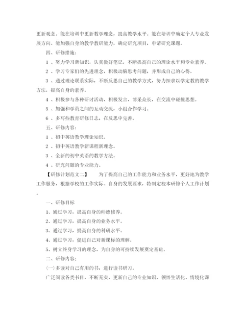精编之研修计划范文2.docx