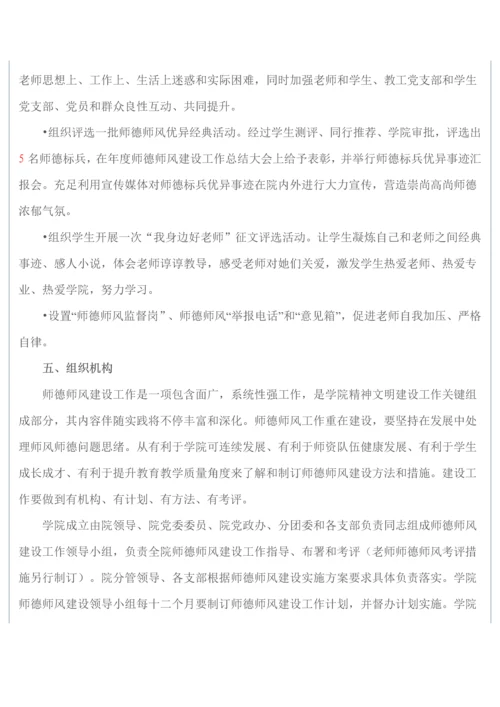 学院开展师德师风建设年活动实施专业方案.docx