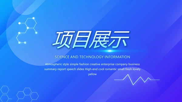 蓝色科技智慧医院医疗科技信息化建设总结PPT
