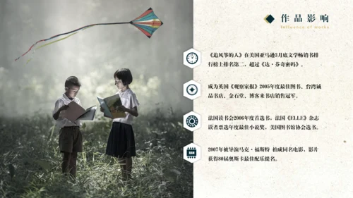 《追风筝的人》读书分享通用PPT模板