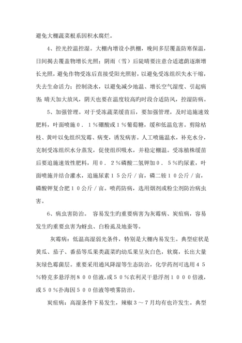 低温雨雪冰冻灾害农业生产应对重点技术综合措施.docx