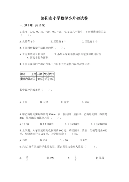 洛阳市小学数学小升初试卷及参考答案（综合题）.docx