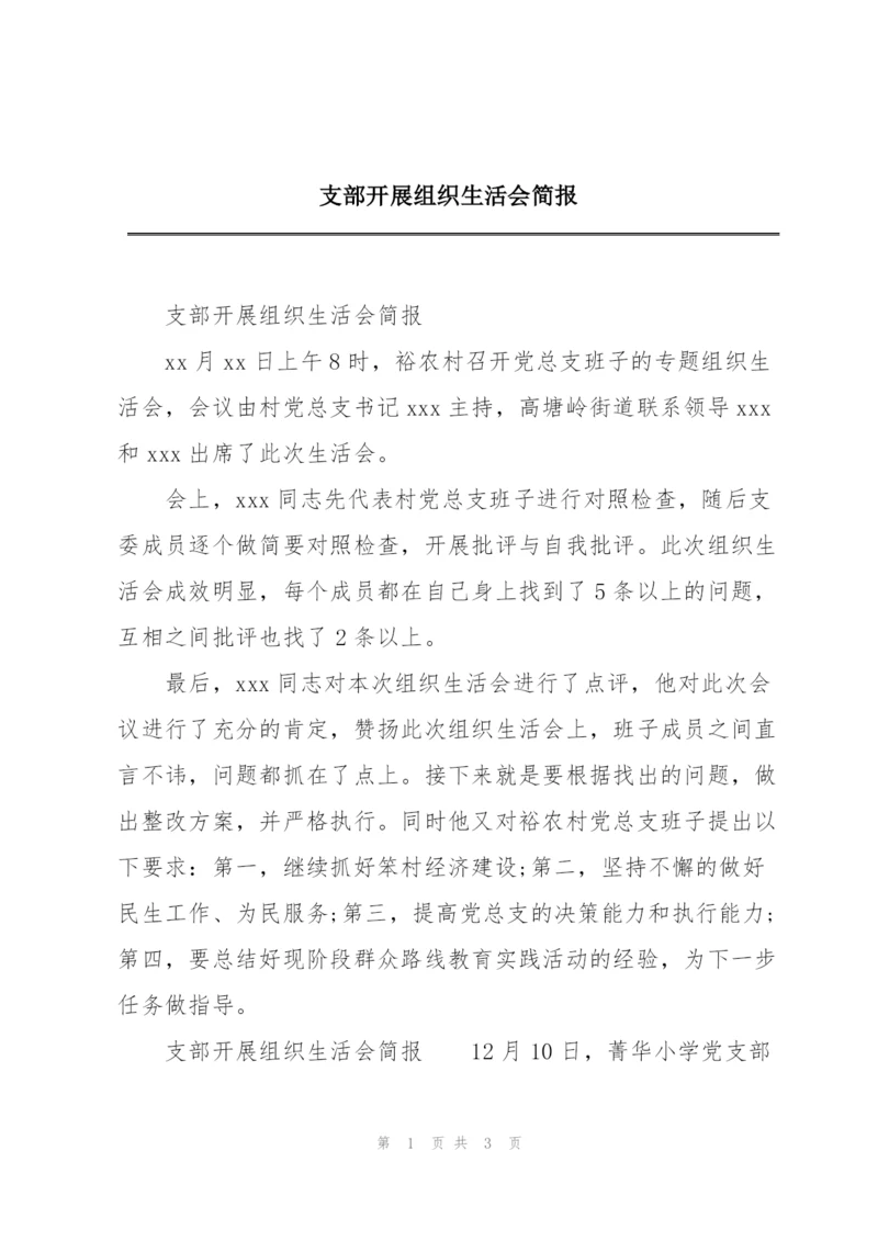 支部开展组织生活会简报.docx