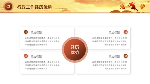 商务励志风岗位竞聘自我介绍岗位晋升个人简历ppt模板