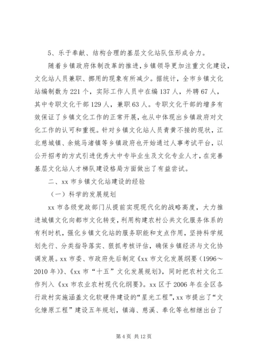 乡镇文化站建设调研报告.docx