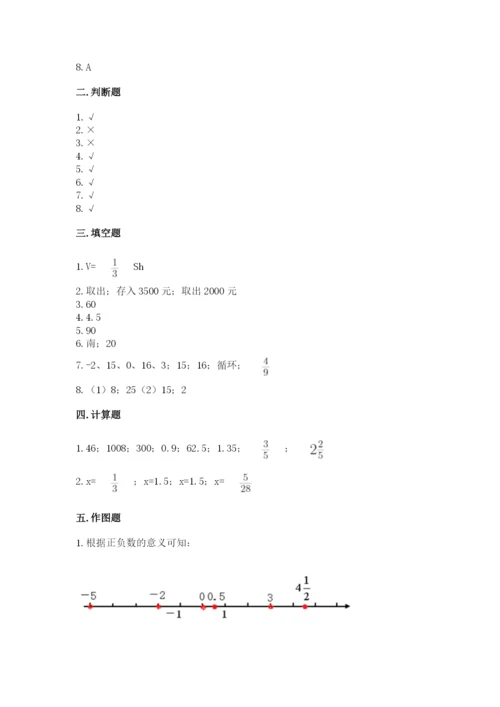 沪教版小学数学六年级下册期末检测试题精品（突破训练）.docx