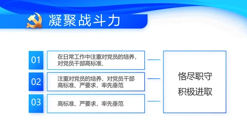 蓝色大气党建党支部工作总结汇报PPT