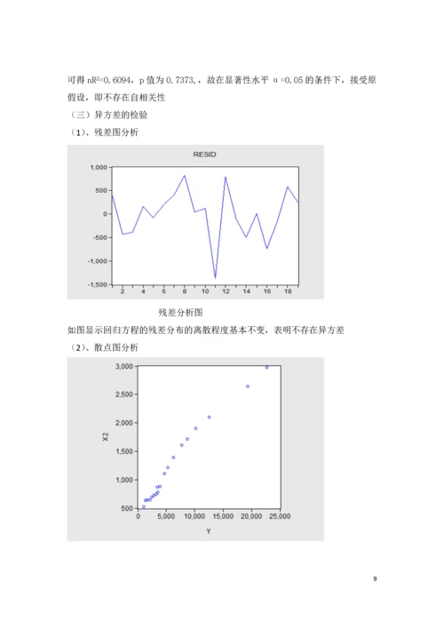 计量经济学论文-我国国内旅游需求的计量经济学分析.docx