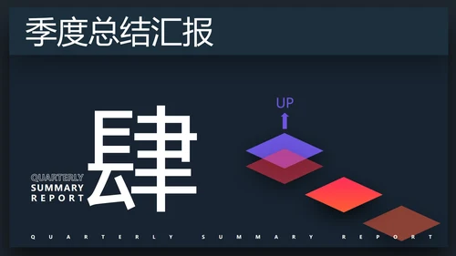 蓝色商务风总结汇报PPT模板