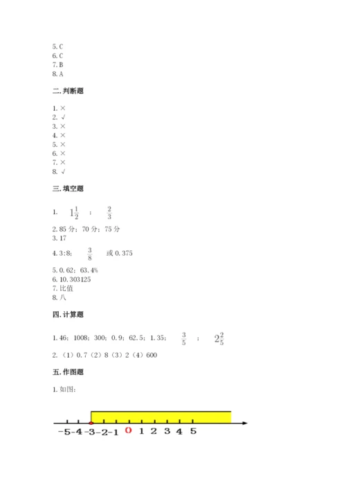 人教版六年级下册数学期末测试卷含答案【a卷】.docx