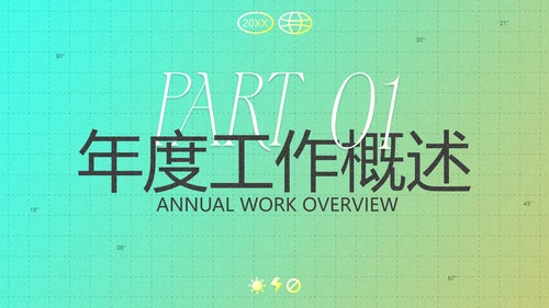 复古潮流酸性新年工作总结汇报PPT模板
