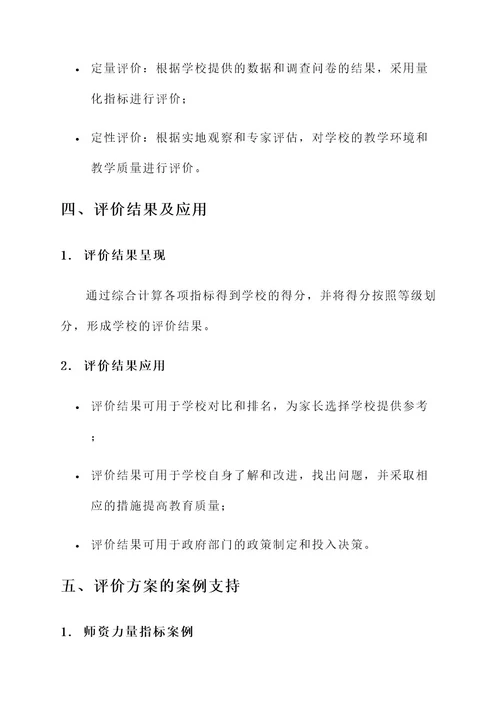 义务教育办学质量评价方案