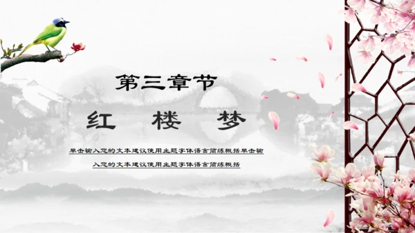 四大名著介绍通用PPT模板