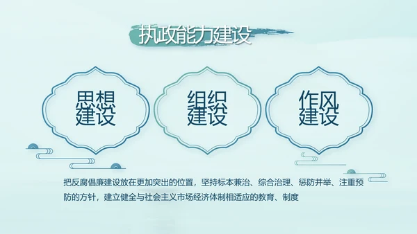 蓝色党建党风廉政建设文化动态PPT