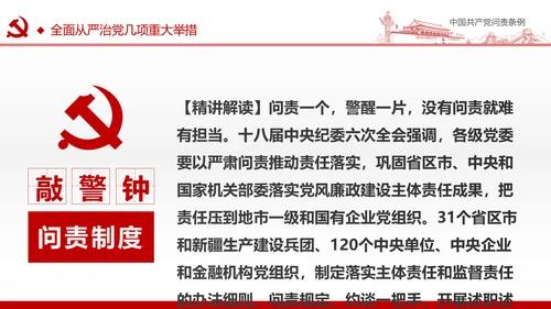 贯彻落实问责条例推进全面从严治党PPT
