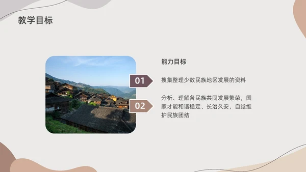 莫兰迪色水彩简约民族团结教学设计说课PPT课件