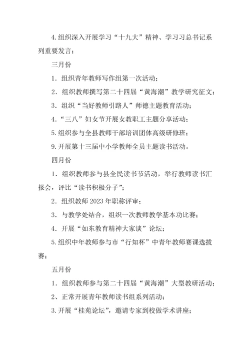 小学第二学期师资队伍建设工作计划.docx