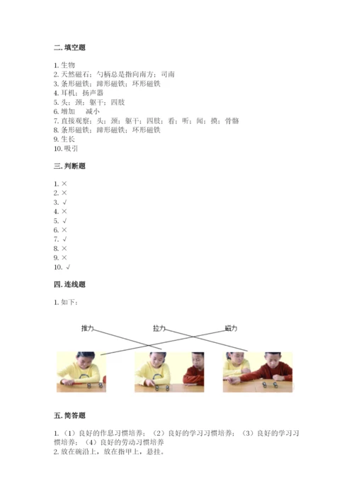 教科版二年级下册科学期末测试卷（word）.docx
