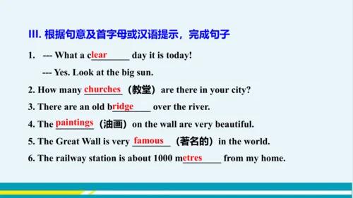 Module 6 Unit 2 教学课件-外语教研版中学英语七年级下