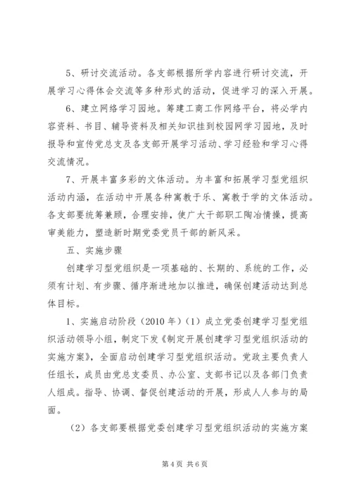 街道创建学习型党组织实施方案 (3).docx