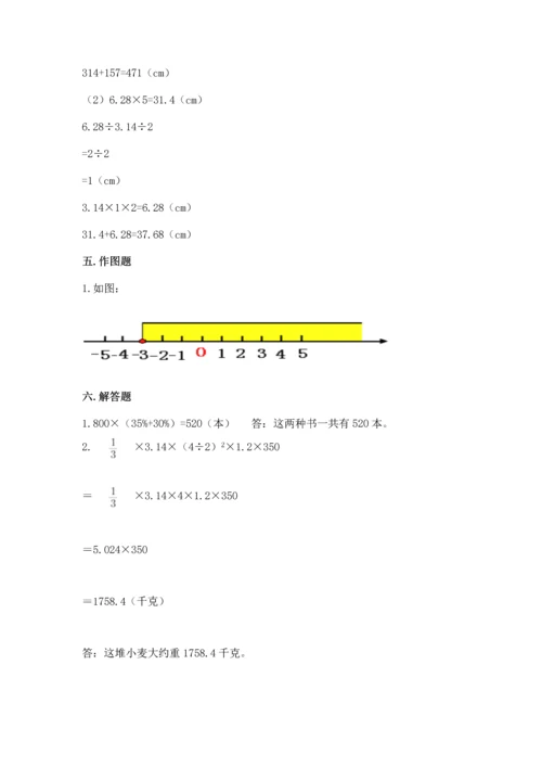 小学毕业考试数学试卷附参考答案（预热题）.docx