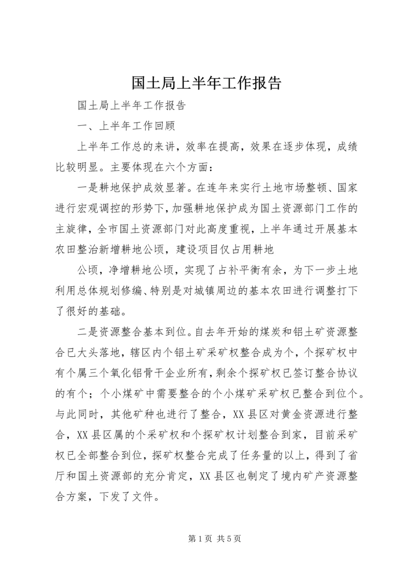 国土局上半年工作报告 (4).docx