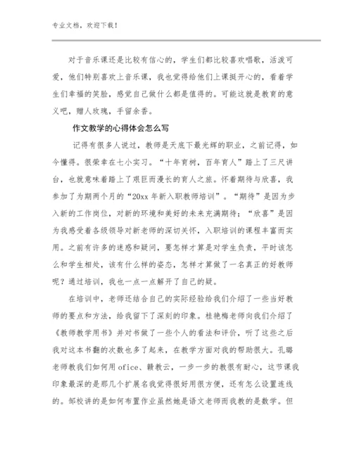 2024年作文教学的心得体会怎么写优选范文15篇文档汇编.docx