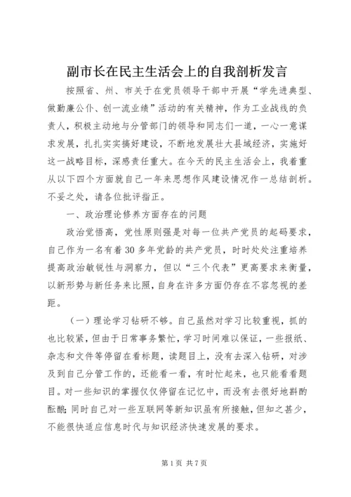 副市长在民主生活会上的自我剖析发言 (10).docx