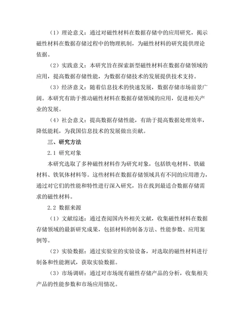 磁性材料在数据存储中的应用