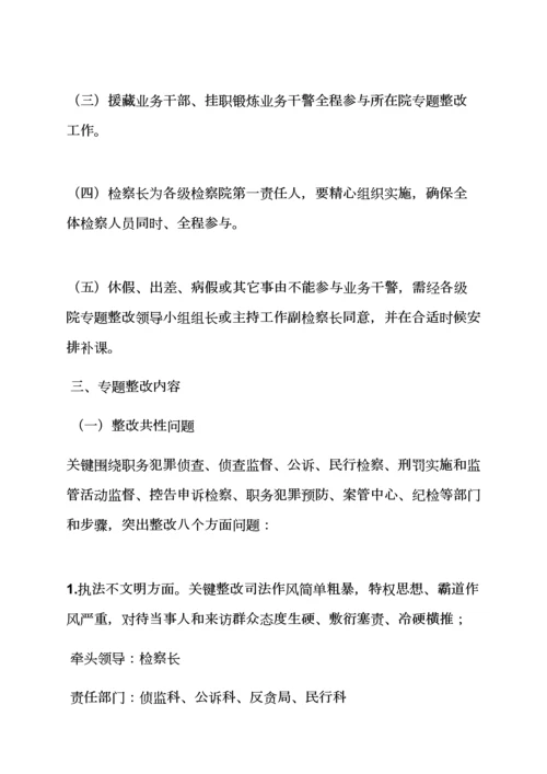 活动专项方案之标准规范司法行为整改专项方案.docx