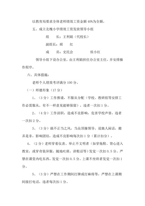 小学绩效管理考核实施专项方案.docx