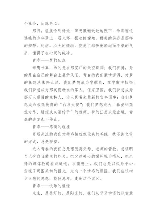 青春的高中议论文.docx
