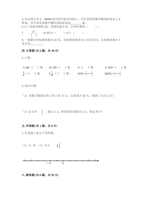 大连市长海县六年级下册数学期末测试卷标准卷.docx