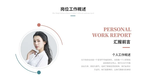 几何简约工作总结工作汇报述职报告ppt模板