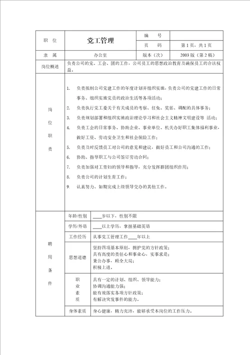 公司组织机构图及岗位职责方案详解