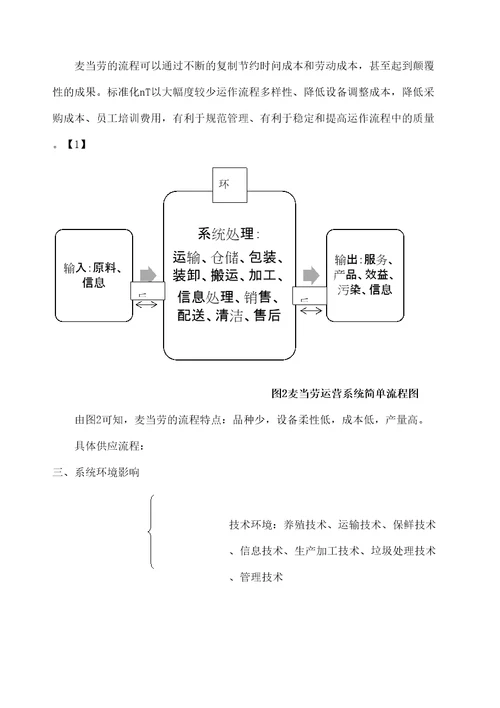 麦当劳运营系统分析报告