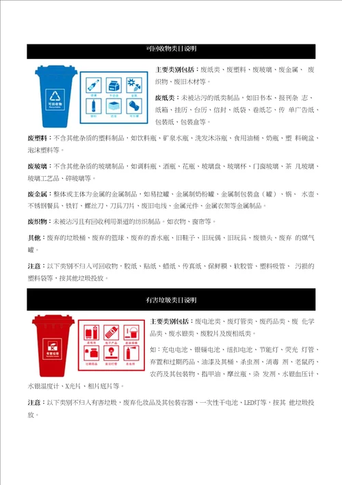 垃圾分类知识常识宣传资料