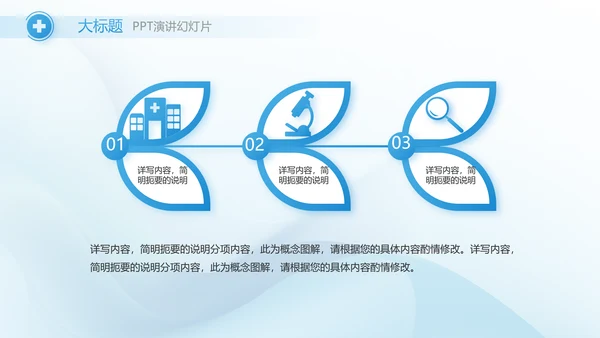蓝色大气医疗医学医药工作总结动态PPT模板