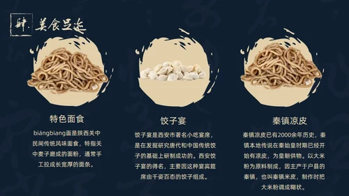 西北长安历史文化之旅通用PPT模板