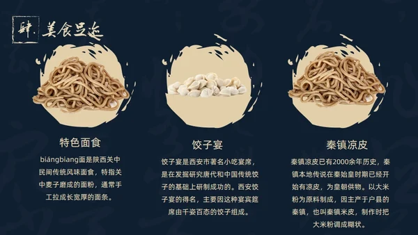 西北长安历史文化之旅通用PPT模板