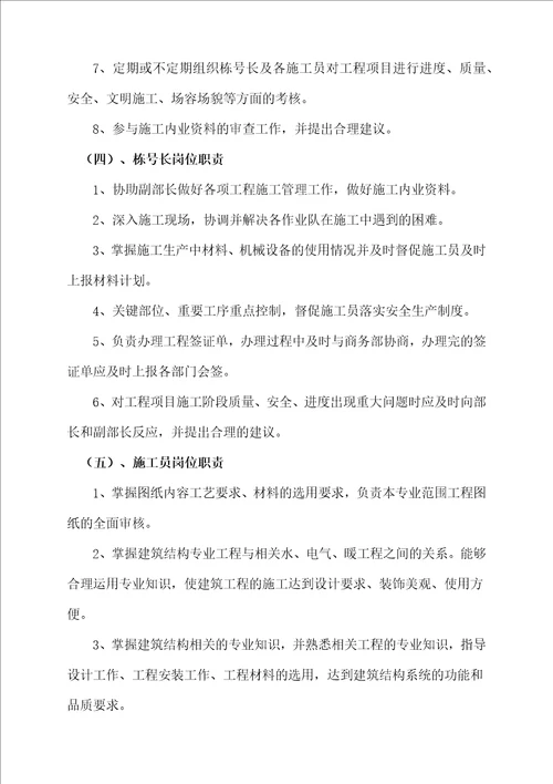 工程管理部管理制度及流程最终版