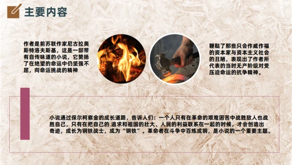 钢铁是怎么炼成的名著导读通用PPT课件
