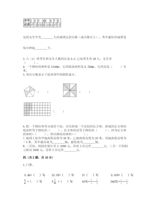 人教版六年级数学小升初试卷附完整答案（名校卷）.docx