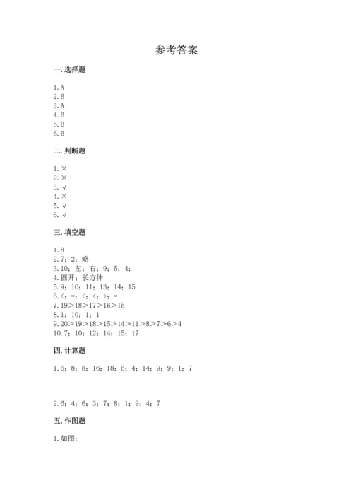 2022人教版一年级上册数学期末测试卷附答案【突破训练】.docx