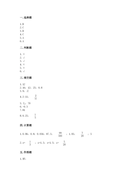 开封市尉氏县六年级下册数学期末测试卷及参考答案一套.docx