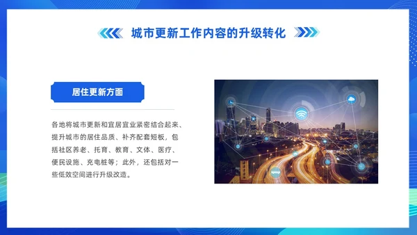 蓝色科技城市更新政策盘点分析城市更新城市规划PPT