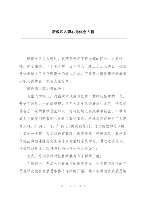 新教师入职心得体会5篇.docx