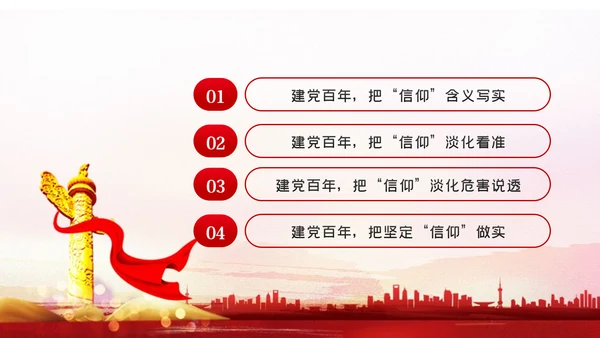 坚定党员信仰建党100周年党史学习教育党课